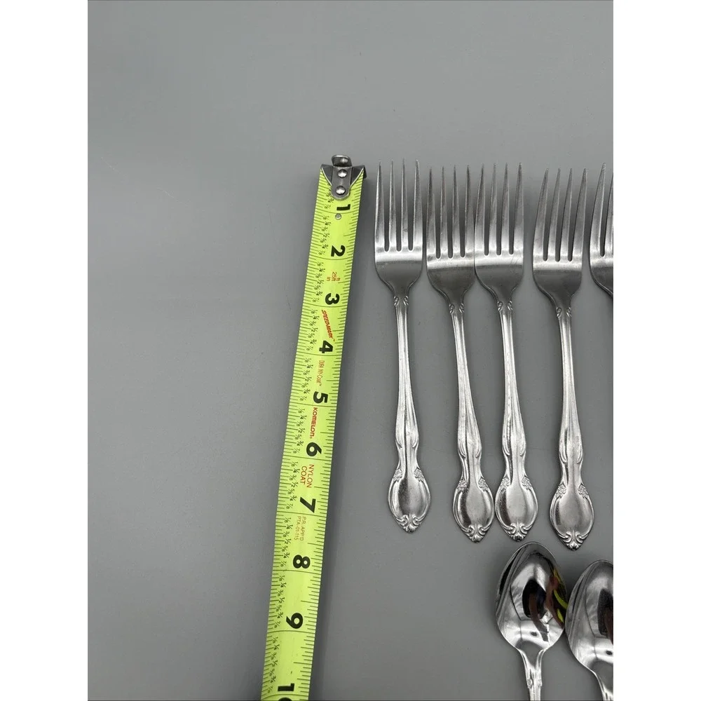 IIC Stainless Japan 13 piece Serving spoon forks Flatware Vintage floral